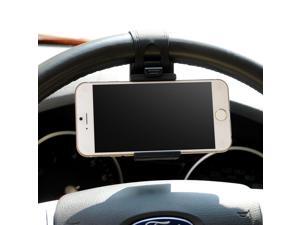 Steering Wheel Smartphone Bracket Holder - Black Steering Wheel Smartphone Bracket Holder - Black