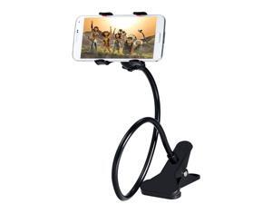 Universal Gooseneck Long Arm Clip-on Table Mount for Smartphones - Black Universal Gooseneck Long Arm Clip-on Table Mount for Smartphones - Black