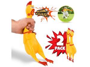 Hilarious 15” Rubber Screaming Chicken Toy For Kids & Pets – Super Durable & Funny Squeaky Chicken Dog Chew Toy - Silly Squeezing & Squawking Novelty Gift Idea – Vibrant Colors & Wacky Design Hilarious 15” Rubber Screaming Chicken Toy For Kids & Pets – Super Durable & Funny Squeaky Chicken Dog Chew Toy - Silly Squeezing & Squawking Novelty Gift Idea – Vibrant Colors & Wacky Design
