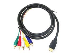 5FT HDMI Male to 5RCA 5-RCA Audio Video AV Component Cable Gold 1080P 5FT HDMI Male to 5RCA 5-RCA Audio Video AV Component Cable Gold 1080P
