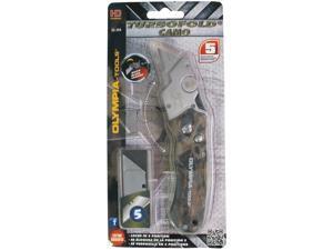 Olympia Tools 33-204 Utility Knife 5-Blade Green Handle Olympia Tools 33-204 Utility Knife 5-Blade Green Handle