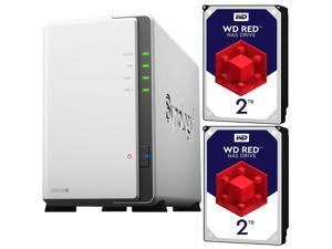 Synology DS218j 2-Bay DiskStation Fully Assembled and Tested with 4TB (2 x 2TB) Western Digital NAS Drives By CustomTechSales Synology DS218j 2-Bay DiskStation Fully Assembled and Tested with 4TB (2 x 2TB) Western Digital NAS Drives By CustomTechSales