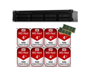 Synology RS1219+ 8-Bay RackStation with 16GB RAM 32TB (8x4TB) of Western Digital Red NAS Drives Fully Assembled and Tested by CustomTechSales Synology RS1219+ 8-Bay RackStation with 16GB RAM 32TB (8x4TB) of Western Digital Red NAS Drives Fully Assembled and Tested by CustomTechSales