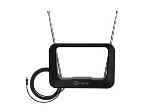 Antop Ring AT-210 Indoor TV Antenna - 35 Mile - Multi-directional Reception - Hairline Black - 6ft Cable - 4K UHD Ready Antop Ring AT-210 Indoor TV Antenna - 35 Mile - Multi-directional Reception - Hairline Black - 6ft Cable - 4K UHD Ready