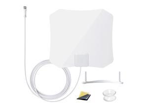 Antop AT-132 Indoor TV Antenna - 30 Mile - Super Slim 0.02" - Piano White - Table Stand - 10ft Cable - 4K UHD Ready Antop AT-132 Indoor TV Antenna - 30 Mile - Super Slim 0.02" - Piano White - Table Stand - 10ft Cable - 4K UHD Ready