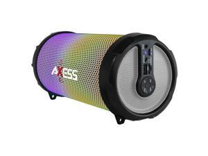 Axess SPBL1044SL LED Bluetooth Media Speaker with FM, Silver Axess SPBL1044SL LED Bluetooth Media Speaker with FM, Silver