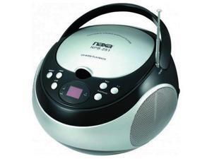 Naxa Portable CD Player with AM-FM, Black Naxa Portable CD Player with AM-FM, Black