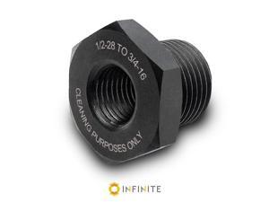 Infinite Product Solutions 1228-3416-BS 0.5 in. 28 to 0.75 in. 16 Thread Steel Adapter, Black Infinite Product Solutions 1228-3416-BS 0.5 in. 28 to 0.75 in. 16 Thread Steel Adapter, Black