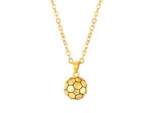 U7 Soccer Ball Charm Necklace for Boys Teens Men Gold/Black/Stainless Steel Football Pendant Necklace U7 Soccer Ball Charm Necklace for Boys Teens Men Gold/Black/Stainless Steel Football Pendant Necklace