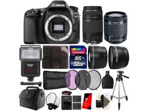 Canon EOS Rebel 80D 24.2MP Digital SLR Camera with 18-55mm Lens , 75-300mm Lens , Canon 100ES Case and Accessory Bundle Canon EOS Rebel 80D 24.2MP Digital SLR Camera with 18-55mm Lens , 75-300mm Lens , Canon 100ES Case and Accessory Bundle