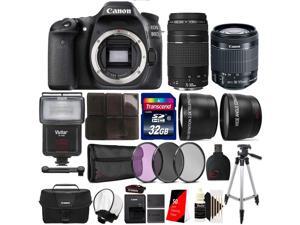 Canon EOS Rebel 80D 24.2MP Digital SLR Camera with 18-55mm Lens , 75-300mm Lens , Canon 100ES Case and Accessory Bundle Canon EOS Rebel 80D 24.2MP Digital SLR Camera with 18-55mm Lens , 75-300mm Lens , Canon 100ES Case and Accessory Bundle