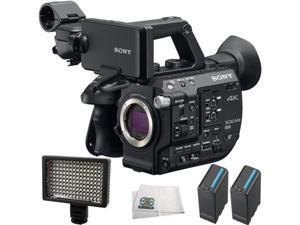 Sony PXW-FS5 XDCAM Super 35 Camera System 4PC Accessory Bundle. Includes 2 Replacement BPU90 Batteries + 160 LED Video Light + Microfiber Cleaning Cloth Sony PXW-FS5 XDCAM Super 35 Camera System 4PC Accessory Bundle. Includes 2 Replacement BPU90 Batteries + 160 LED Video Light + Microfiber Cleaning Cloth