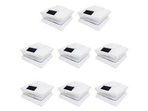 iGlow 8 Pack White Outdoor Garden 6 x 6 Solar SMD LED Post Deck Cap Square Fence Light Landscape PVC Vinyl Wood Bronze iGlow 8 Pack White Outdoor Garden 6 x 6 Solar SMD LED Post Deck Cap Square Fence Light Landscape PVC Vinyl Wood Bronze