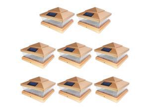 iGlow 8 Pack Copper Outdoor Garden 6 x 6 Solar SMD LED Post Deck Cap Square Fence Light Landscape PVC Vinyl Wood Bronze iGlow 8 Pack Copper Outdoor Garden 6 x 6 Solar SMD LED Post Deck Cap Square Fence Light Landscape PVC Vinyl Wood Bronze
