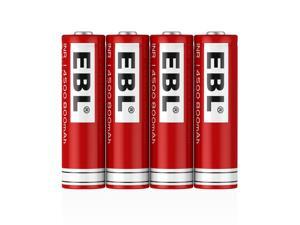 EBL 4 Pack 14500 Battery 3.7V 800mAh Li-ion Rechargeable Batteries For Flashlight Torch EBL 4 Pack 14500 Battery 3.7V 800mAh Li-ion Rechargeable Batteries For Flashlight Torch