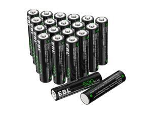 EBL 20-Pack 1.2V 500mAh AAA Battery Ni-CD Rechargeable Batteries With Case EBL 20-Pack 1.2V 500mAh AAA Battery Ni-CD Rechargeable Batteries With Case
