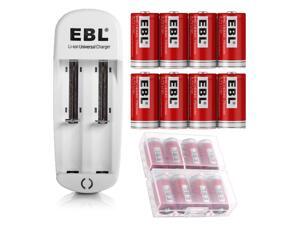EBL 16-Pack 750mAh 3.7V 16340 RCR123A Rechargeable Li-ion Battery With With Battery Charger for 14500 16340 10440 18500 18650 Replacement Battery EBL 16-Pack 750mAh 3.7V 16340 RCR123A Rechargeable Li-ion Battery With With Battery Charger for 14500 16340 10440 18500 18650 Replacement Battery