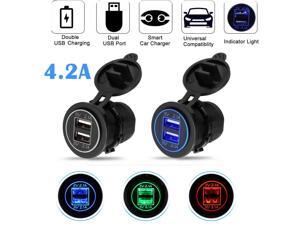 12V Car Cigarette Lighter Socket Splitter Dual USB Charger Power Adapter Outlet 12V Car Cigarette Lighter Socket Splitter Dual USB Charger Power Adapter Outlet