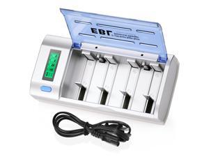 EBL 906 LCD Battery Charger for AA AAA C D 9V Ni-MH Ni-CD Rechargeable Batteries with LCD Display and Discharge Functions EBL 906 LCD Battery Charger for AA AAA C D 9V Ni-MH Ni-CD Rechargeable Batteries with LCD Display and Discharge Functions