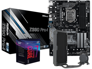 Intel Core i7 8086K 4.00GHz / 5.00GHz Turbo 8 Core Box CPU | ASRock Z390 Pro 4 ATX Motherboard | Asetek 570LXA 240mm CPU Liquid Cooler Intel Core i7 8086K 4.00GHz / 5.00GHz Turbo 8 Core Box CPU | ASRock Z390 Pro 4 ATX Motherboard | Asetek 570LXA 240mm CPU Liquid Cooler