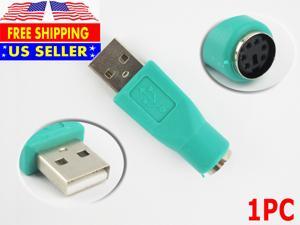 New PS/2 Female to USB Male Converter Connector Adapter for PC Keyboard Mouse US New PS/2 Female to USB Male Converter Connector Adapter for PC Keyboard Mouse US