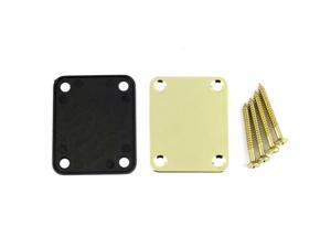 Gold Neck Plate with 4 Screws Replacement Part for Fender Strat Electric Guitar Gold Neck Plate with 4 Screws Replacement Part for Fender Strat Electric Guitar