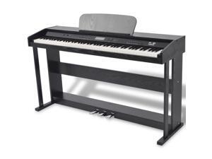 vidaXL 88-key Digital Piano with Pedals Black Melamine Board vidaXL 88-key Digital Piano with Pedals Black Melamine Board