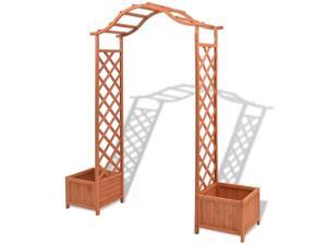 vidaXL Trellis Rose Arch with Planters 70.9"x15.7"x80.7" vidaXL Trellis Rose Arch with Planters 70.9"x15.7"x80.7"