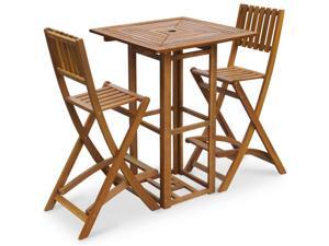 vidaXL Outdoor Bar Set 3 Pieces Acacia Wood vidaXL Outdoor Bar Set 3 Pieces Acacia Wood