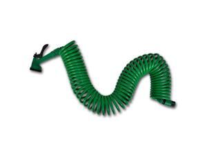 vidaXL Coiled Garden Water Hose Spiral Pipe & Spray Nozzle 49.2 ft vidaXL Coiled Garden Water Hose Spiral Pipe & Spray Nozzle 49.2 ft
