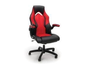 OFM Essentials Collection High-Back Racing Style Bonded Leather Gaming Chair, in Red (ESS-3086-RED) OFM Essentials Collection High-Back Racing Style Bonded Leather Gaming Chair, in Red (ESS-3086-RED)