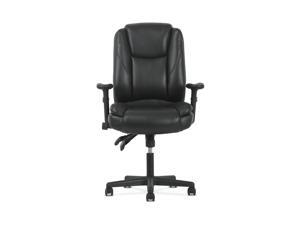 Sadie High-Back Task Chair - SofThread Leather Black Seat - SofThread Leather Black Back - 5-star Base - 21" Seat Width Sadie High-Back Task Chair - SofThread Leather Black Seat - SofThread Leather Black Back - 5-star Base - 21" Seat Width