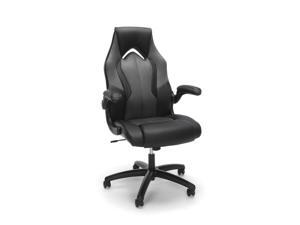 OFM Essentials Collection High-Back Racing Style Bonded Leather Gaming Chair, in Gray (ESS-3086-GRY) OFM Essentials Collection High-Back Racing Style Bonded Leather Gaming Chair, in Gray (ESS-3086-GRY)