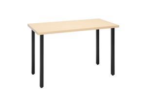 OFM Essentials Collection 48" Table Desk, Knotty Maple Woodgrain (ESS-1051-BLK-KMP) OFM Essentials Collection 48" Table Desk, Knotty Maple Woodgrain (ESS-1051-BLK-KMP)