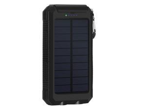 Solar Charger, 10000mAh Solar Power Bank Portable Battery Pack Cellphone Charger with 2 LED Flashlights, for IOS and Android Cellphones(Black) Solar Charger, 10000mAh Solar Power Bank Portable Battery Pack Cellphone Charger with 2 LED Flashlights, for IOS and Android Cellphones(Black)