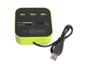 3 Ports USB 2.0 HUB Multi-card Reader for SD/MMC/M2/MS MP-All In One 3 Ports USB 2.0 HUB Multi-card Reader for SD/MMC/M2/MS MP-All In One