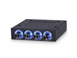 EC2WORLD 3.5" PC CPU HDD 4 Channel Fan Controller Speed Control Adjuster LED Cooling Front Panel EC2WORLD 3.5" PC CPU HDD 4 Channel Fan Controller Speed Control Adjuster LED Cooling Front Panel