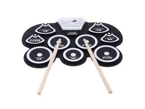 Silicone Portable Foldable Digital USB Midi Roll-up Electronic Drum Pad Kit with Stick and Foot Pedal Silicone Portable Foldable Digital USB Midi Roll-up Electronic Drum Pad Kit with Stick and Foot Pedal