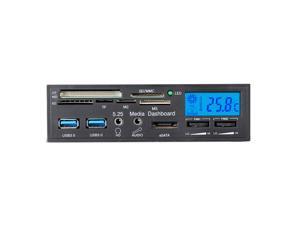 Multifuntion 5.25" Media Dashboard Card Reader usb3.0 front panel drive bay desktop computer chassis front panel fan controller Multifuntion 5.25" Media Dashboard Card Reader usb3.0 front panel drive bay desktop computer chassis front panel fan controller