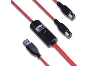USB IN-OUT MIDI Interface Converter/Adapter with 5-PIN DIN MIDI Cable for PC/ Laptop/ Mac Red USB IN-OUT MIDI Interface Converter/Adapter with 5-PIN DIN MIDI Cable for PC/ Laptop/ Mac Red