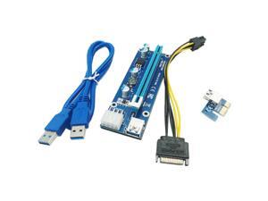 100pcs PCIe PCI-E PCI Riser Express Card 1x to 16x USB 3.0 Data Cable SATA to 8Pin IDE Molex Power Supply for BTC Miner Machine 100pcs PCIe PCI-E PCI Riser Express Card 1x to 16x USB 3.0 Data Cable SATA to 8Pin IDE Molex Power Supply for BTC Miner Machine