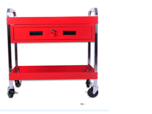 CRYSTAL FIT 3 Tray Depth Tool Cart 220 LB Load Capacity with Locking Drawer Tray and 360° Swivel Casters Red CRYSTAL FIT 3 Tray Depth Tool Cart 220 LB Load Capacity with Locking Drawer Tray and 360° Swivel Casters Red