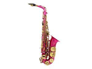 EC2WORLD Brass Eb E-Flat Alto Saxophone Sax Abalone Shell Buttons Rose EC2WORLD Brass Eb E-Flat Alto Saxophone Sax Abalone Shell Buttons Rose