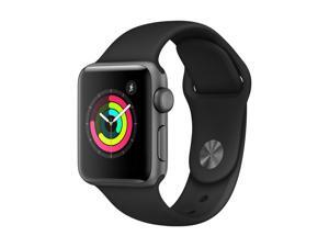 Apple Watch Series 3 38mm Smartwatch (GPS Only, Space Gray Aluminum Case, Black Sport Band) Apple Watch Series 3 38mm Smartwatch (GPS Only, Space Gray Aluminum Case, Black Sport Band)