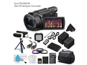 Sony FDR-AX53 4K Ultra HD Handycam Camcorder. (Intl Model) Extra Battery with Charger + 64GB Memory Card + Tripod + Light + Bag And More - Cinematographer Bundle Sony FDR-AX53 4K Ultra HD Handycam Camcorder. (Intl Model) Extra Battery with Charger + 64GB Memory Card + Tripod + Light + Bag And More - Cinematographer Bundle