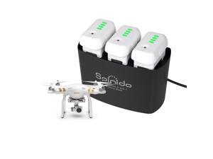 Spinido 3 in 1 DJI Phantom 2/3 Battery Charger Dock-Fast Charging Three Batteries, black Spinido 3 in 1 DJI Phantom 2/3 Battery Charger Dock-Fast Charging Three Batteries, black