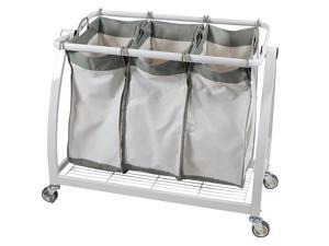 Apollo Hardware Heavy Duty 3-Bag Laundry Sorter,White Apollo Hardware Heavy Duty 3-Bag Laundry Sorter,White