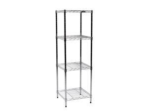 Apollo Hardware Chrome 4-Shelf Wire Shelving 14"x15"x48" Apollo Hardware Chrome 4-Shelf Wire Shelving 14"x15"x48"