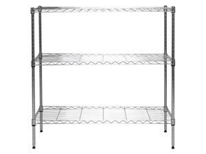 Apollo Hardware Chrome 3-Shelf Wire Shelving with Wheels 14"x36"x36" Apollo Hardware Chrome 3-Shelf Wire Shelving with Wheels 14"x36"x36"