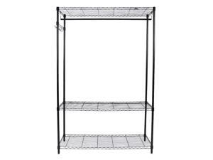 Apollo Hardware Black 3-Shelf Garment Rack 18"x48"x72" Apollo Hardware Black 3-Shelf Garment Rack 18"x48"x72"